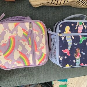 Pottery Barn Unicorn and Mermaid Kids Lunch Bags